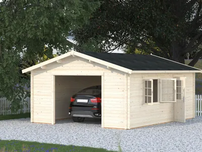 Produktbild von Einzelgarage Palmako Roger 23,9 m² ohne Tor 450 x 550 cm tauchgrundiert braun