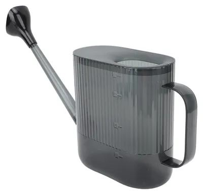 Gießkanne 1,8 l, PP, langer Ausguss, grau, für Zimmer- und Gartenpflanzen