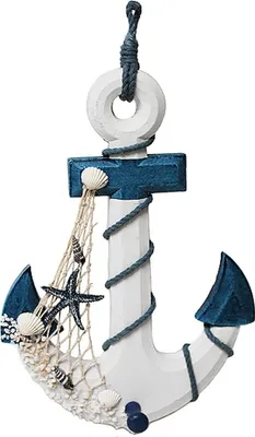 Produktbild von Garderobe in Ankerform Holz Antiklook Maritime Deko