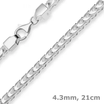 4-3mm-Armband-Fuchsschwanzkette-aus-925-Silber-21cm