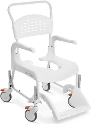 Produktbild von Clean,Dusch-Toilettenrollstuhl,weiß,Sitzhöhe 47,5-60cm,