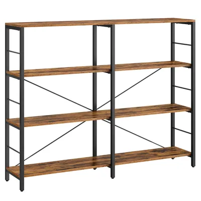 Obrázek produktu pro Regál VASAGLE, stojící police se 4 úrovněmi, 30 x 120 x 109,4 cm, průmyslový design, do obývacího pokoje, pracovny, na balkon