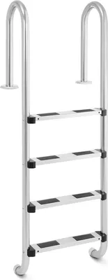 Obrázek produktu pro Bazénový žebřík Uniprodo - 4 stupně - úzký oblouk s příčlí