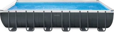 Produktbild von Intex 26364NP, 31805 l, Gerahmter Pool, Kind & Erwachsener, 6 Person(en), Leiter, Grau