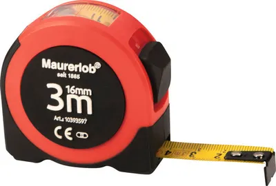 Produktbild von Rollbandmaß 3 m Maurerlob mit Sichtfenster