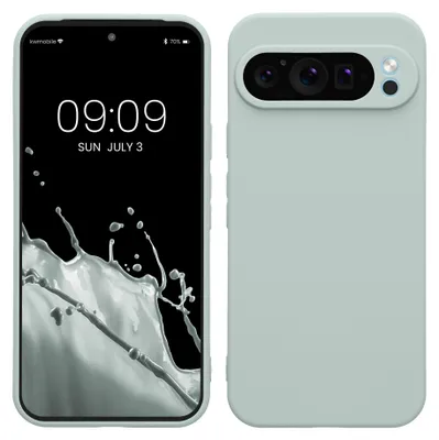 Produktbild von kwmobile Handyhülle für Google Pixel 9 Pro XL Hülle - weiches Handy Silikon Case - Schutzhülle Cover - Cool Mint