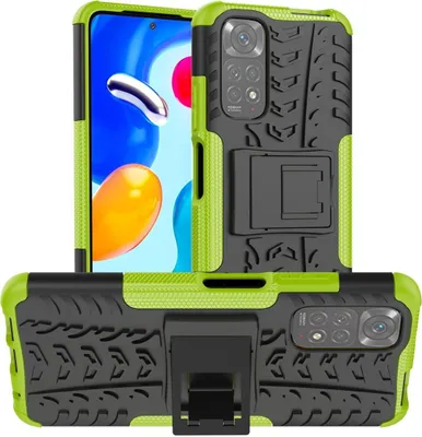 Produktbild von König Design Hülle kompatibel mit Xiaomi Redmi Note 11 / Note 11S Global Kunststoff Soft Handyhülle - Handy Case Grün
