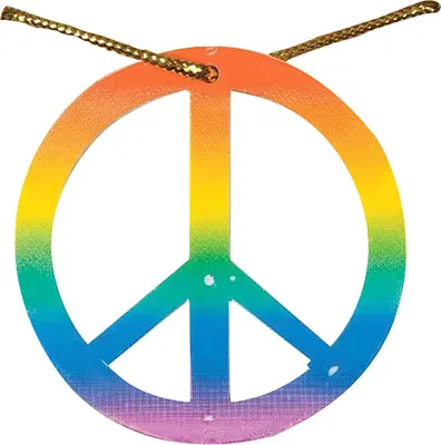 Image de Bristol Novelty Pendentif unie Peace aux couleurs de l'arc-en-ciel BN1309 (taille unique) (Arc-en-ciel)