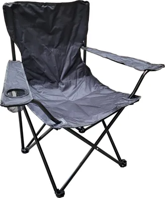Produktbild von Campingstuhl Schwarz Klappstuhl Hocker Anglerstuhl Falthocker mit Getränkehalter