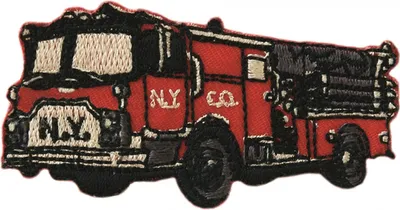 Produktbild von Mono Quick 04093 Feuerwehrauto, Bügelbild, Patch, ca. 6,5 x 3,5 cm Feuerwehr