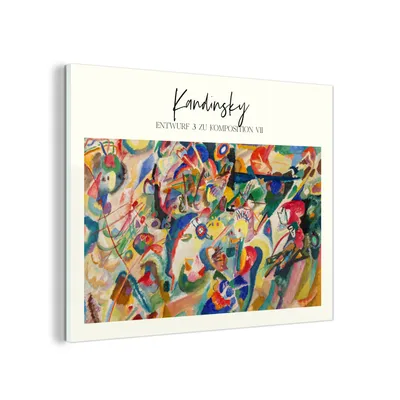 Obrázok produktu pre MuchoWow® Sklenené obrazy - Obrazy na stenu - Foto na skle Umenie - Wassily Kandinsky - Starí majstri 80x60cm Nástenná dekorácia zo skla - akrylový sklenený