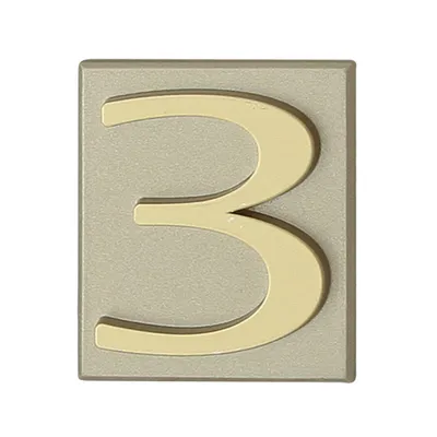 Produktbild von DOMINO Hausnummer Briefkasten Selbstklebend – 3 | 3D Türnummer Adressnummern Aufkleber | Hausnummern Klebend | Klebezahlen Wetterfest | Zahlen zum Aufkleben | Hausnummernschild | PCV | Olive