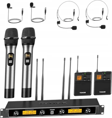 Zdjęcie produktu dla Tonor Tw842 System Mikrofonów Bezprzewodowych Odbiornik Nadajnik Bodypack