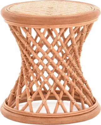 Produktbild von KRINES HOME Rattan Hocker gekreuzt (Apricot) -  in DE