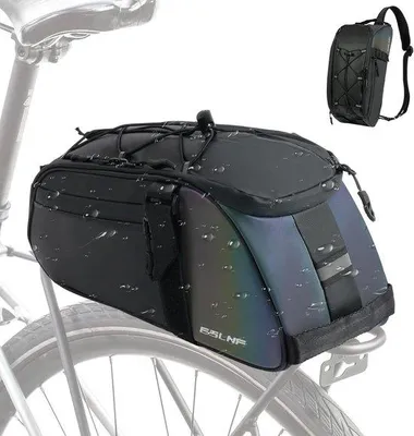 Produktbild von Famanu Fahrradtasche 8L - Wasserdicht mit Schulterriemen und reflektierenden Streifen