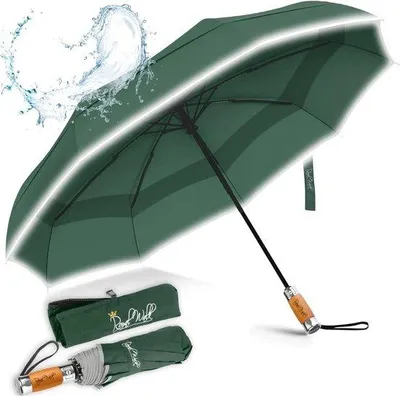 Produktbild von Famanu Regenschirm Winddicht - Automatisch, Kompakt, Schwarz
