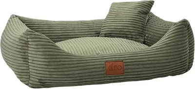 Produktbild von Hundebett Cord Waschbar Bezug Für kleine mittelgroße und große Hunde Hundekissen Hundesofa Hundekorb (Olive, XXL 130x100)