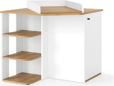 Image de Commode à langer Vicco Kristian Chêne blanc/force de l'or 85x77.3cm avec table à langer, Model 57889