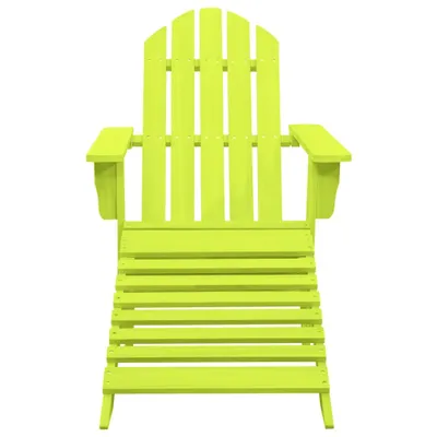 Image de vidaXL Chaise de jardin Adirondack avec pied en bois massif de sapin vert