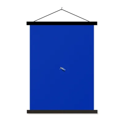 Produktbild von MuchoWow® Textilposter Vintage - Blau - Frau 120x160 cm mit schwarzem Rahmen - Magnetischer