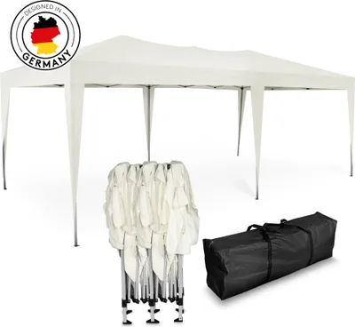 Produktbild von Kronenburg Faltpavillon 3x6m - Wasserfest, UV-Schutz 50+, 0 Seitenteile, champagner
