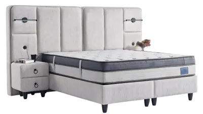 Immagine prodotto di Letto solido con struttura robusta e rivestimento di alta qualità in grigio