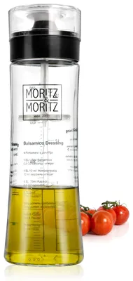 Dressing-Shaker 500 ml, Glas, mit Skala, 3 Rezepte, spülmaschinengeeignet
