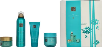 Produktbild von Schäumendes Duschgel 200ml / Salz-Körperpeeling 125g / Körpermaske 125ml / Schlagsahne 100ml Rituals Karma Medium Geschenkset