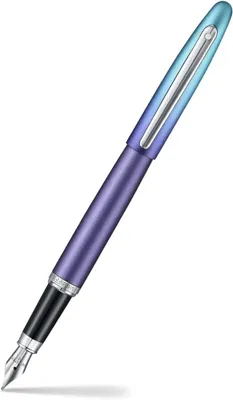 Productafbeelding van Sheaffer Expressions VFM 9430 vulpen - Blauw en paars gepareld verloop - Medium penpunt - Verchroomde randen
