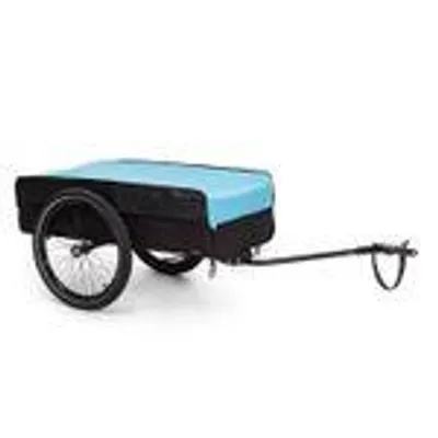Produktbild von Klarfit Fahrradanhänger, Lastenanhänger mit 2 Rädern und Regenverdeck, Stahl-Fahrradanhänger mit Anhängevorrichtung & Halterung, Wasserdichter Handwagen mit Abnehmbarer Deichsel, Fahrrad Anhänger