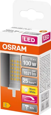 Product packaging for an Osram LED light bulb.