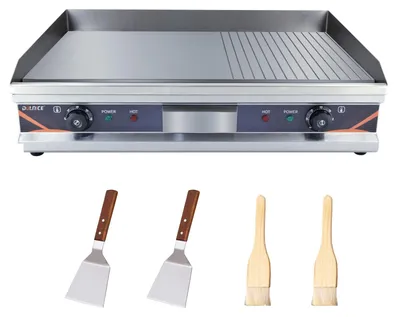 Elektrische Grillplatte Edelstahl 73x40 cm 4400 W 50-300 °C