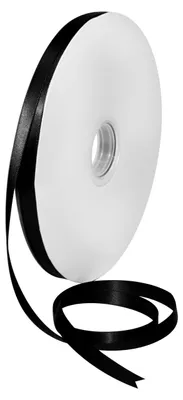 Produktbild von Doppelseitiges Satinband, 0,95 cm x 91,4 m, schwarz