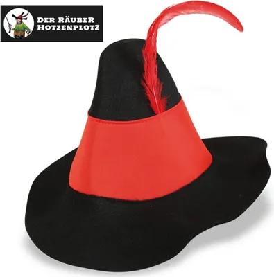 Hut Räuber Hotzenplotz Mütze für Kinder KW 58 cm schwarz Kostüm-Zubehör Märchen Fasching Karneval Mottoparty Linzenz-Accessoire