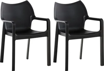 Produktbild von 2er SET Stapelstuhl DIVA schwarz