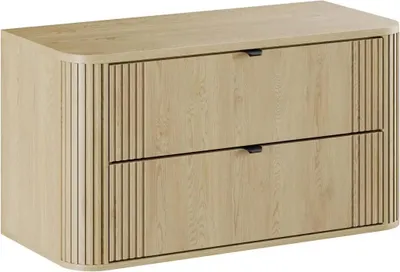 Immagine prodotto di Mobiletto 100,4 cm Mila con 2 cassetti, rovere chiaro