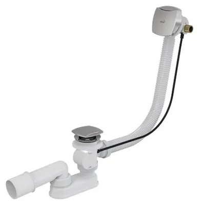 Obrázok produktu pre Alcadrain Badewanne Ab- und Überlaufgarnitur Automat mit einer Füllfunktion, verchromt