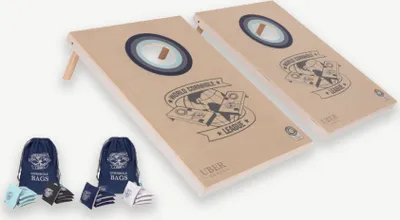 Produktbild von World Cornhole League – 90 x 60 cm großes Doppelbrett-Set - 100% Holz - 16 Bean Bags - Profi - Ubergames