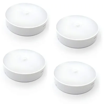 LED-Nachtlicht mit Bewegungsmelder, 4er-Set, aufladbar, magnetisch