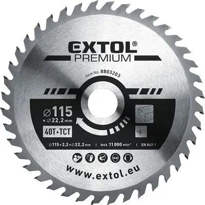 Image de Lame de scie Extol avec lames SK, 115 x 1,3 x 22,2 mm, 40 dents