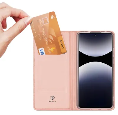 Produktbild von Handyhülle mit Klappe für Xiaomi Redmi Note 14 Pro 4G, Dux Ducis Skin Pro, Rosa
