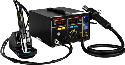 Produktbild von Spájkovacia stanica Stamos s odsávaním dymu - 2 displeje - 720 W - Basic