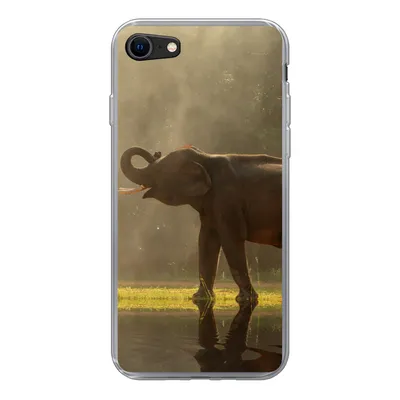 Produktbild von MuchoWow® Handyhülle Schutzhülle Hülle für iPhone SE 2022 Elefant - Wasser - Tiere - Natur Silikon Softcase Handy Hülle - Schutzhülle