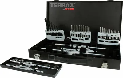 Produktbild von TERRAX by RUKO Gewindeschneidwerkzeug-Satz M HSS - 44 tlg. (Magazin Stahlblech) - A245030