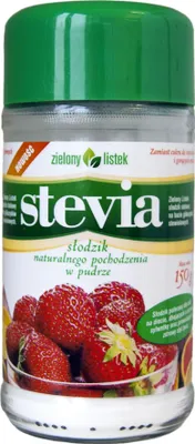 Obrázek produktu pro Zelené listové sladidlo stévie přírodního původu v prášku 150 G