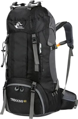 Produktbild von 60L Wanderrucksack Wasserabweisender Kletter-Camping-Rucksack Reise-Tagesrucksack mit Regenschutz
