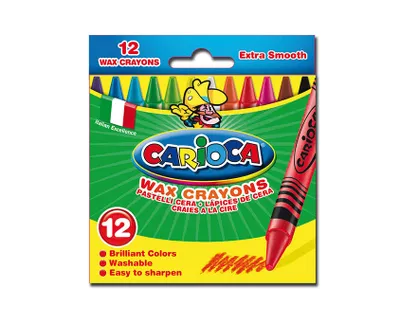 Obrázok produktu pre Carioca Wax, 12 kusov, Multi, Kolo, Vosk, 8 mm, Box