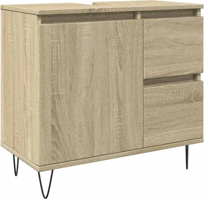 Obrázok produktu pre vidaXL Kúpeľňová skrinka Sonoma Oak 65x33x60 cm Materiál dreva