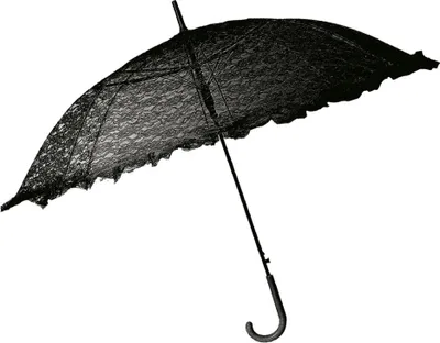 Produktbild von Schwarzer Gothic Sonnenschirm mit Spitze | Kostümzubehör für Gothic & Halloween Outfits