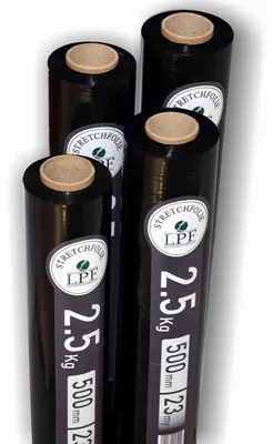 Produktbild von 4x Stretchfolie Wickelfolie schwarz 2,5Kg, Breite 500mm
